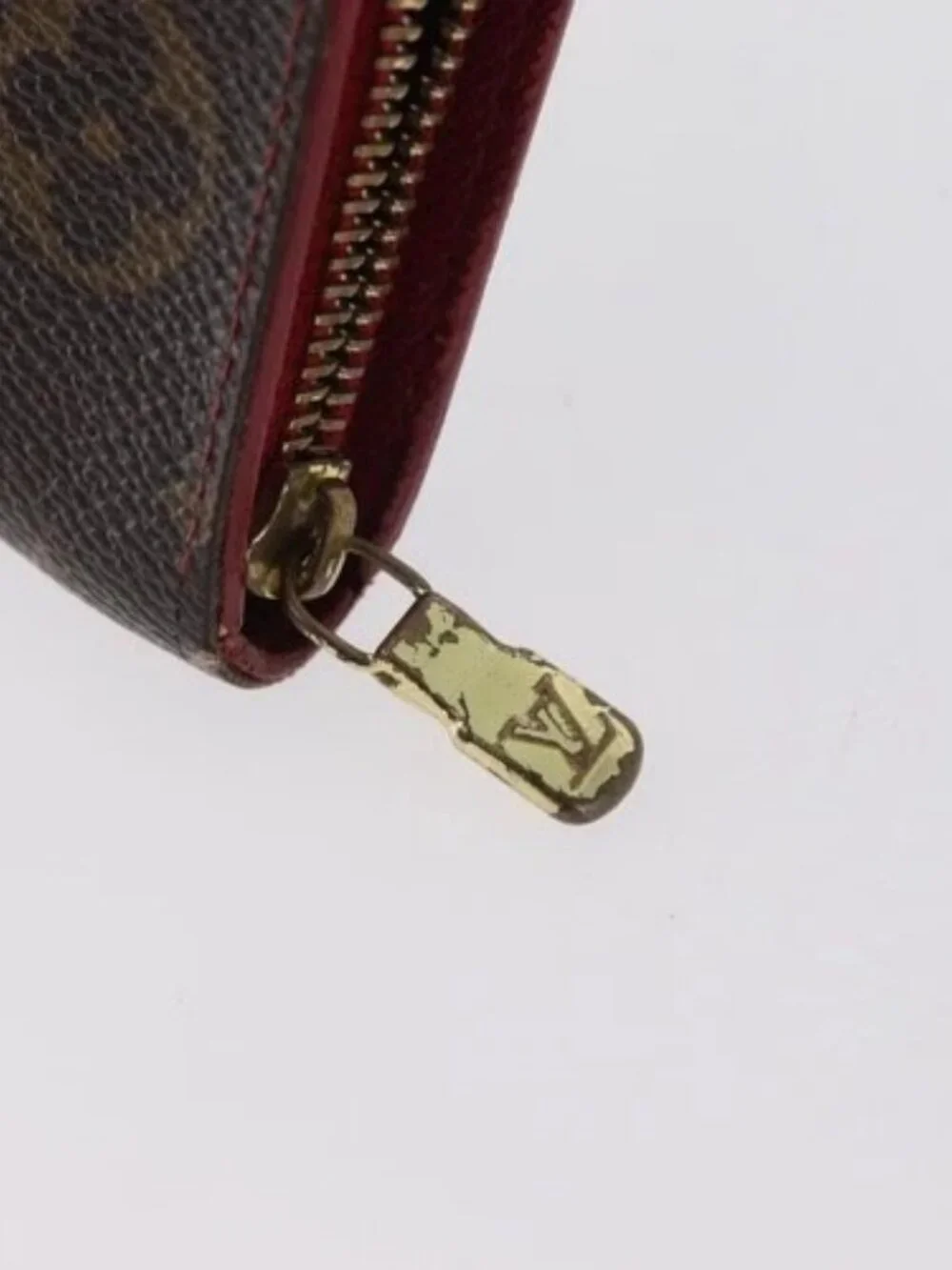 LOUIS VUITTON Monogram Cherry Porte Monnaie Zip Long Wallet M95006 Auth LNZ473